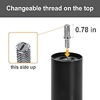 Vista 2 de Reemplazo de patas de cama de metal de 7 pulgadas para marco de base de cama eléctrico ajustable, patas de cama atornilladas