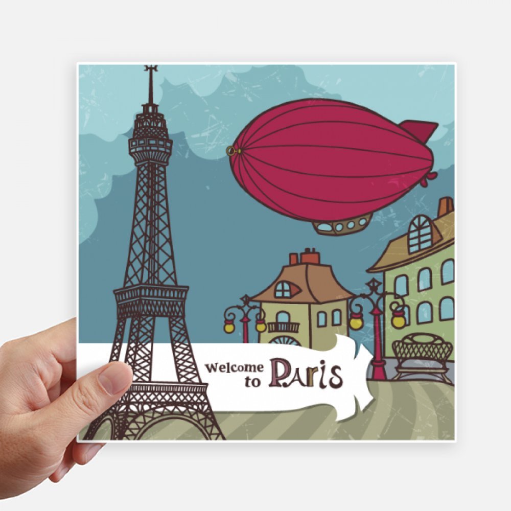 Autocollant Paris Tour Eiffel pour personnaliser une valise rayée ou un ordinateur portable