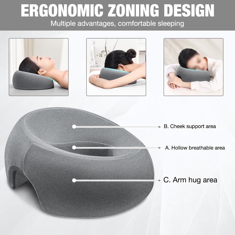 Almohada de Masaje Boca Abajo, Reposacabezas de Masaje para Cama, Almohada de Descanso para Salón de Belleza para Cama del Masaje del Salón del Balneario