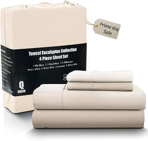 Miniatura 2 de Sábanas refrescantes, sábana encimera de tencel lyocell de eucalipto azul profundo, juego de sábanas bajeras y fundas de almohada, sábanas de percal