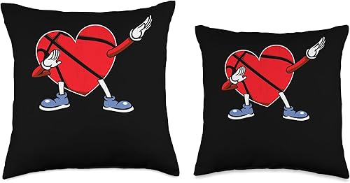 Miniatura 3 de Cojín de baloncesto dabbing corazón amor día de San Valentín jugador entrenador tiro almohada