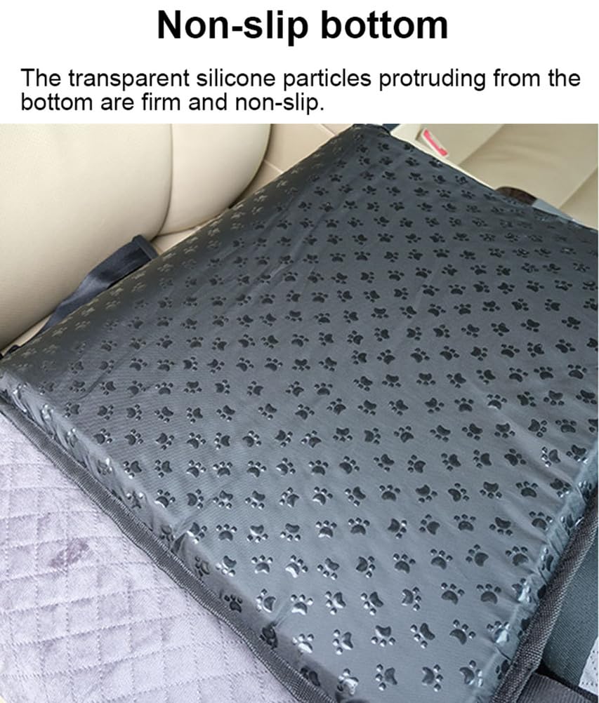 Asiento de Cama para Perros pequeños y medianos,Asiento de Seguridad de Viaje Suave para Mascotas con cinturón de Seguridad,Cama transportadora de Viaje para Mascotas Desmontable,E