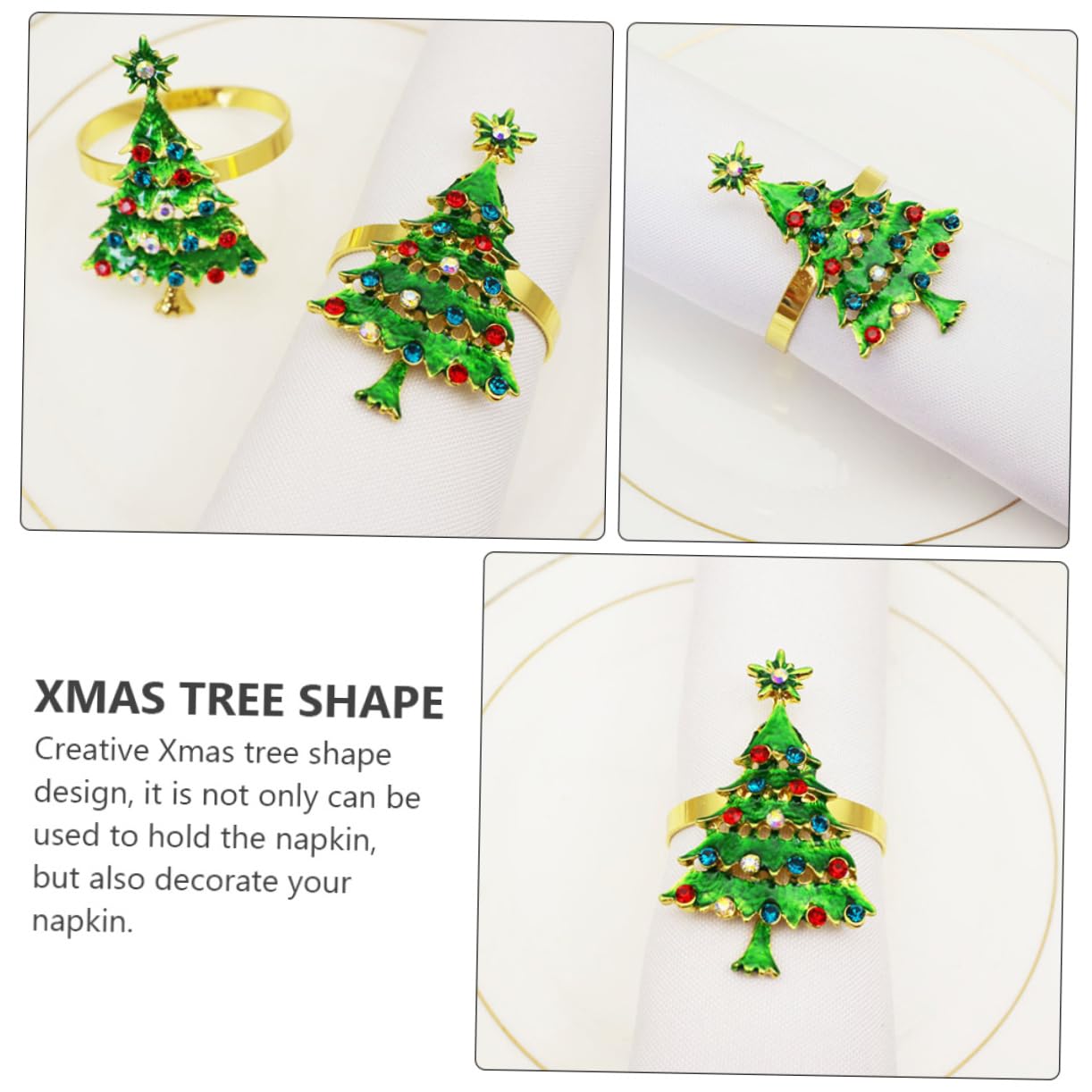 OUNONA 18stücke Weihnachtsbaum Napkin Ringe Aus Metall Festliche Serviettenhalter Für Hochzeiten Feiern Und Weihnachtsdekoration Langlebig Und Stilvoll