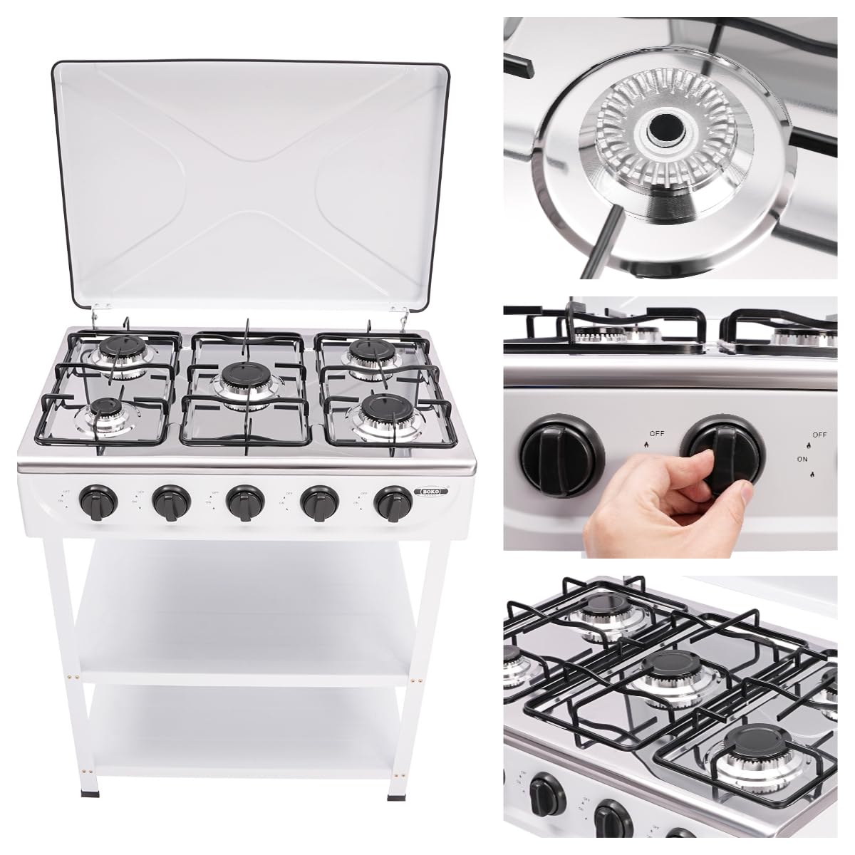 Space Saver Gas Grill Natural Gas Stove, Burners Portable