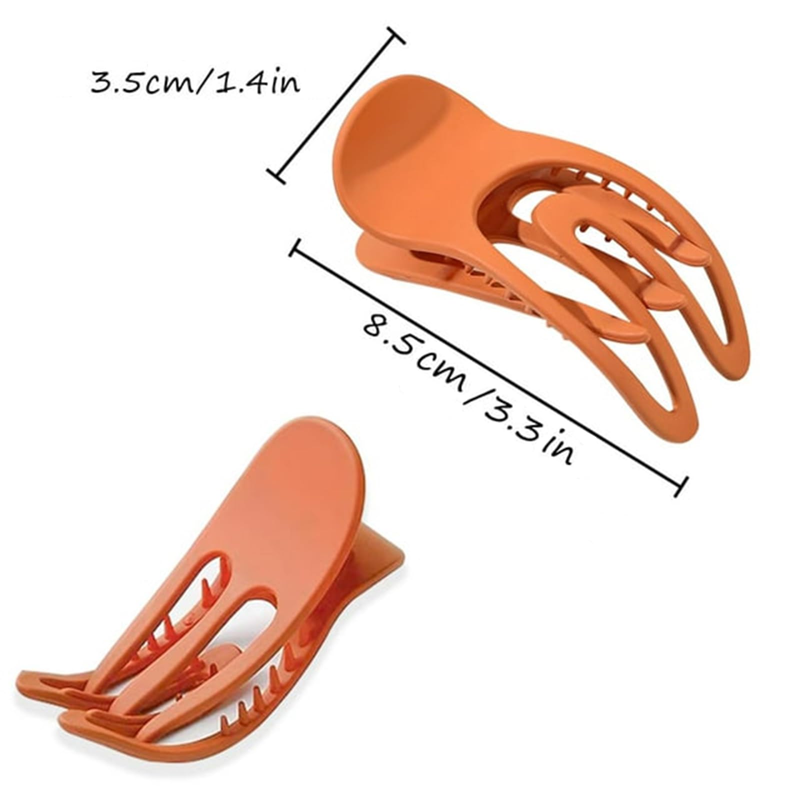 Ling & Bai 4Pcs Flat Hair Clips Large Rectangle Claw Clamp Strong Hold Nonslip Hair Clip for Thin Thick Hair (Black, Red, Brown, Pink) - Image 4