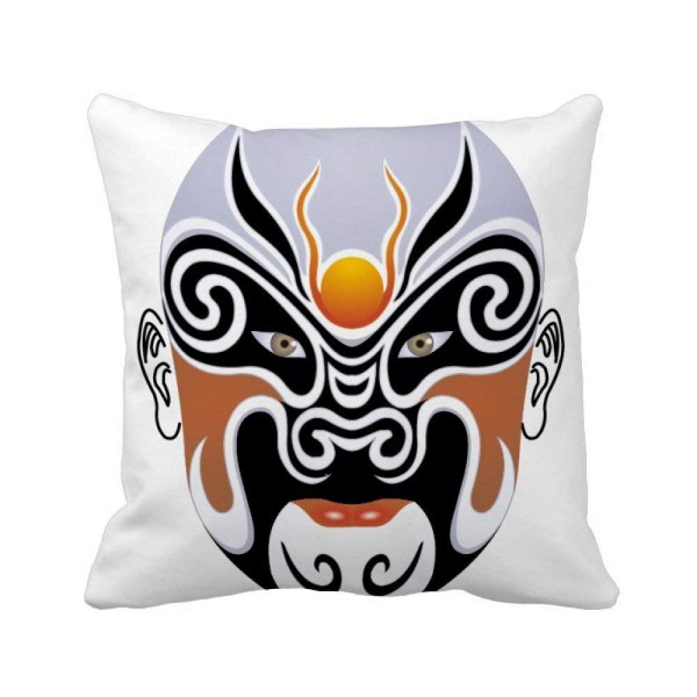 Masque Opéra de Pékin housse oreiller carré : cadeau déco original