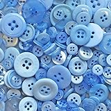 acryl kunstharz verträglichkeit Blau. Knopfsortiment aus Acryl / Kunstharz, für Karten und Verzierungen, Blau, 100 g-Beutel