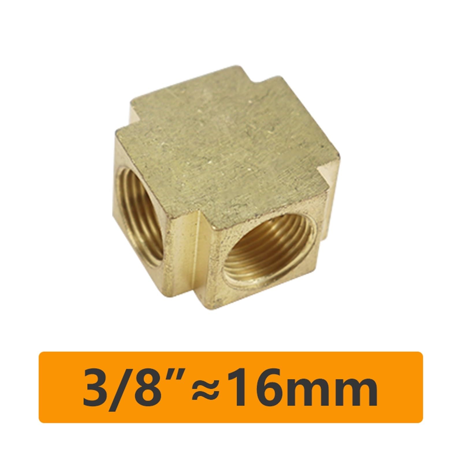 SSIMOO 1 Uds. Accesorios de fontanería de 1/8 "1/4" 3/8 "1/2" con rosca hembra de latón de cuatro vías cuadradas kindly (Color : DN10)