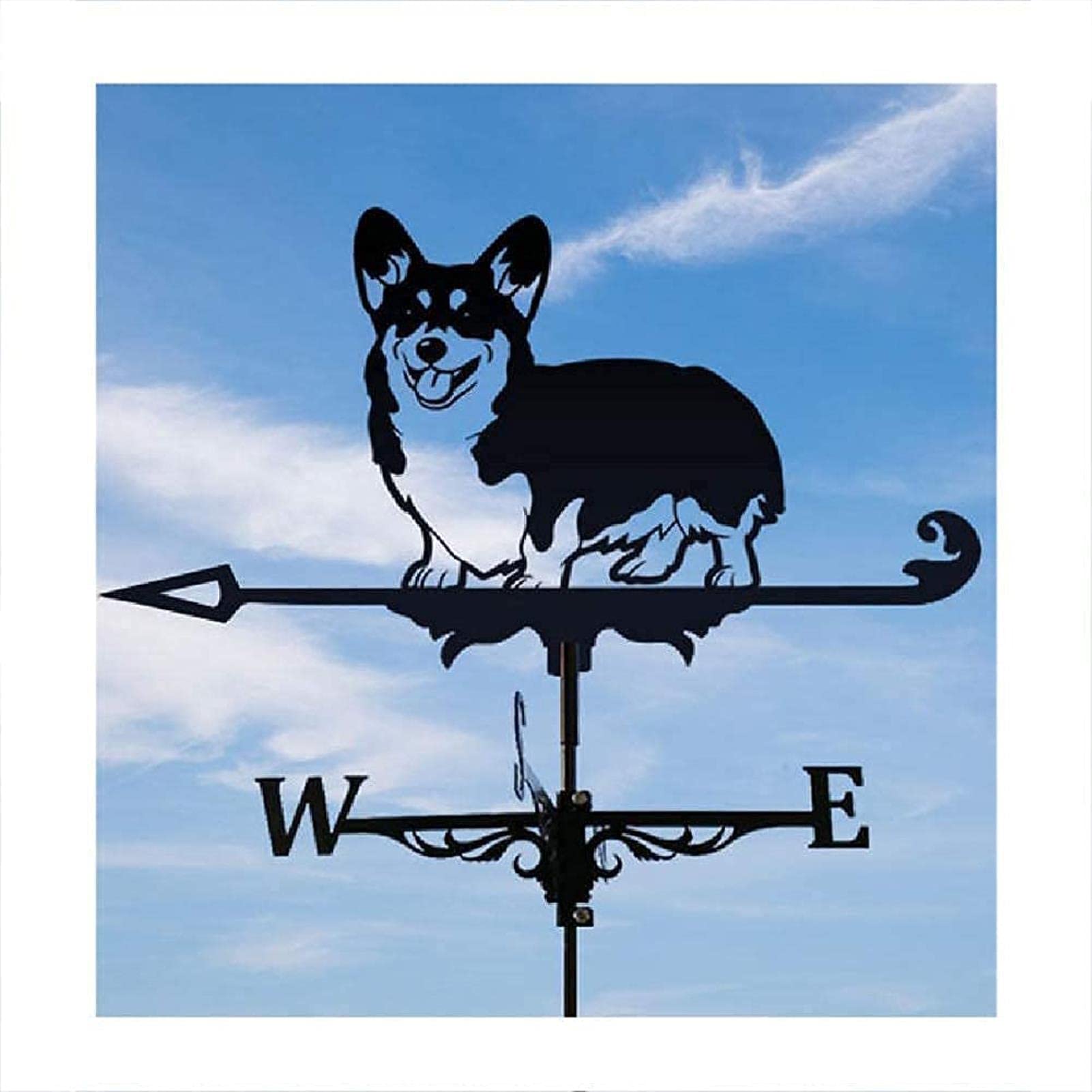 TAXXII wind vane Weather Vane Gardens Steel Weathervane Roofs Lawns Gardening Metal Wind Patio Yard Ornaments (E)