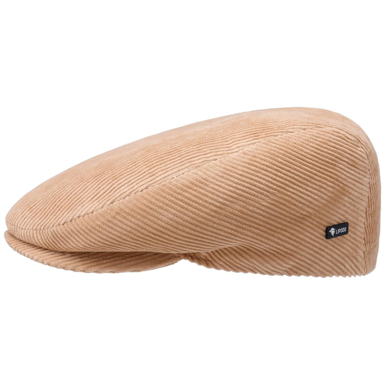 Lipodo Cordial Flat Cap - Made in Italy - Newsboy Cap Made of Cotton - Cord Men`s Cap with Quilted Lining Autumn/Winter - Peaked Ivy Cap