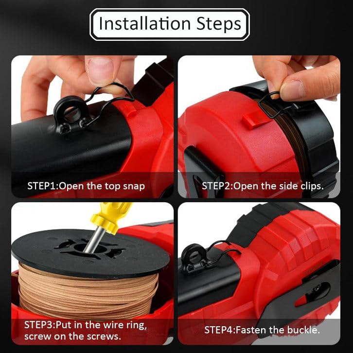 Legatrice elettrica per Piante per UVA, lamponi, pomodori e Verdure da vinificazione, con 2 batterie, Fune Metallica di Ricambio, Nastro per Legare Piante, legatrice per Fili