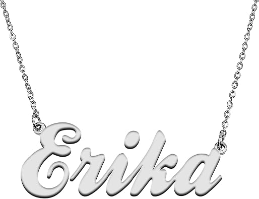 Silver Initial Name Necklace Custom Made Jewelry Gifts for Friend