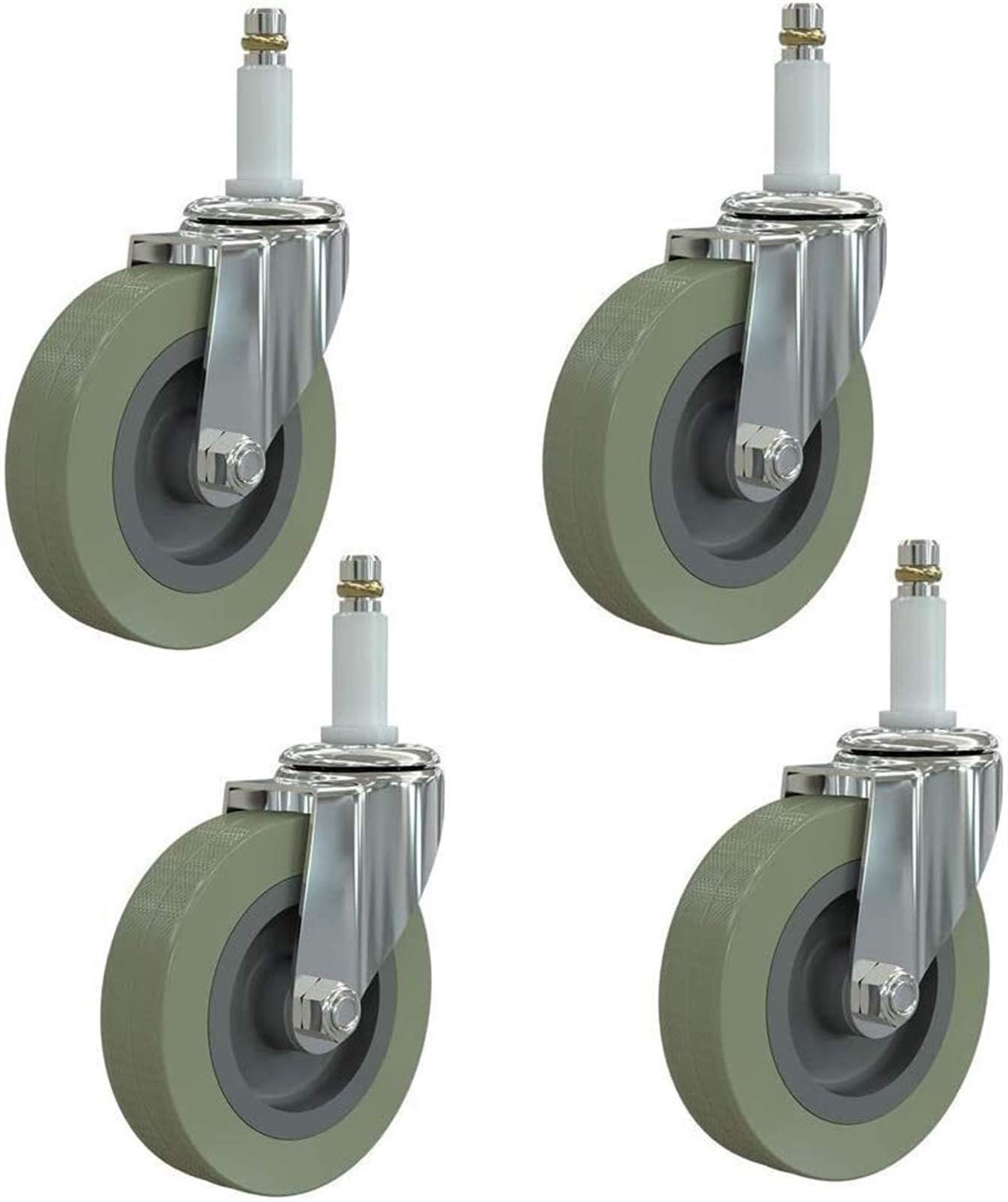 Roulettes de meubles M11 pivotantes en PU de 3 ou 4 pouces pour chariot robuste 4pcs