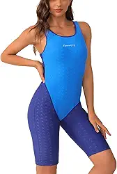 Maiô feminino competitivo com costas nadador atléticas para adolescentes