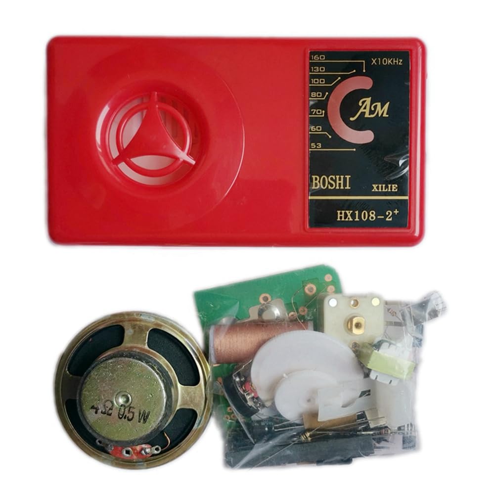 1 kit de 7 tubes AM radio électronique DIY kit d'apprentissage électronique HX108-2 kit DIY sans batterie facile à installer