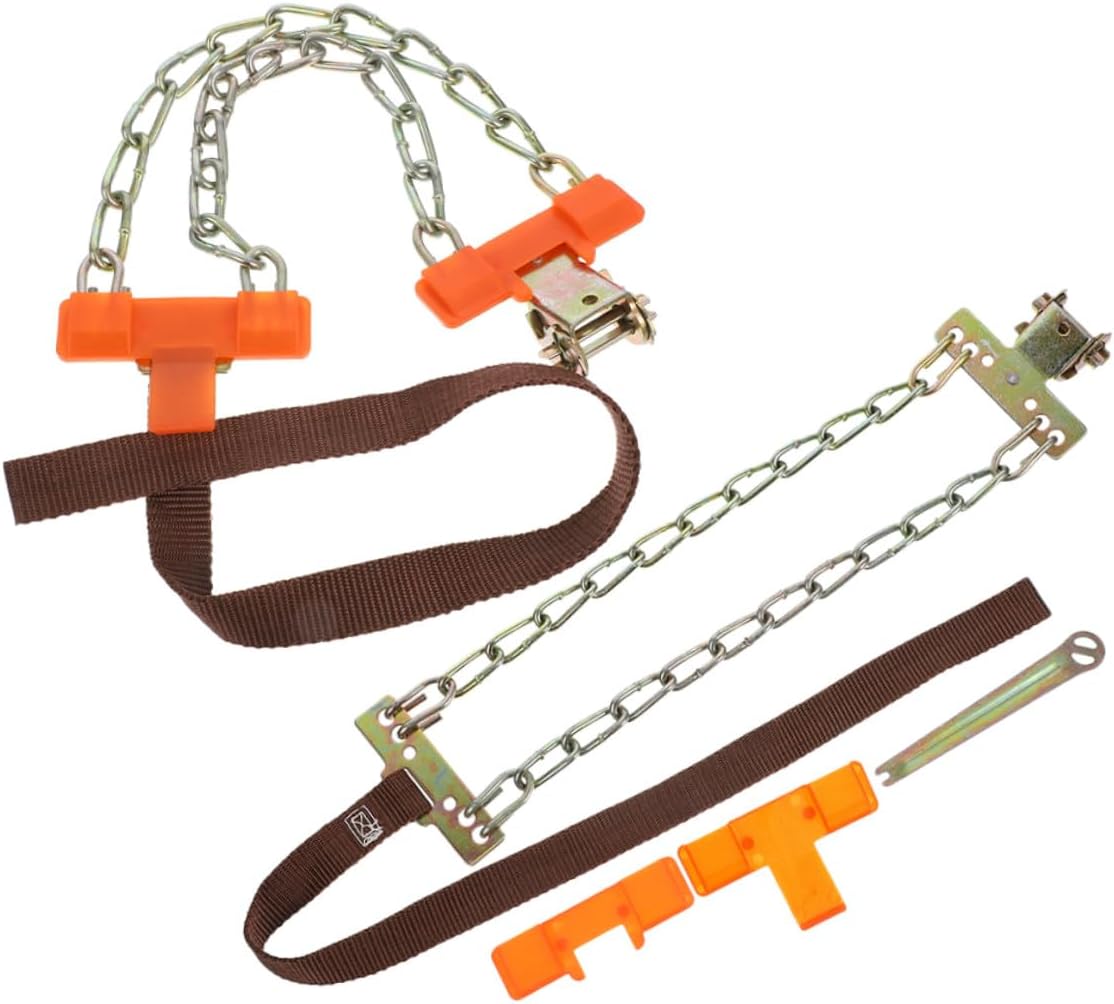 PRETYZOOM Car Snow Chains 2pcs Small Size Universal Anti-skid Link Tire Chains for Passenger Cars and Suvs Emergency Winter Traction Accessories