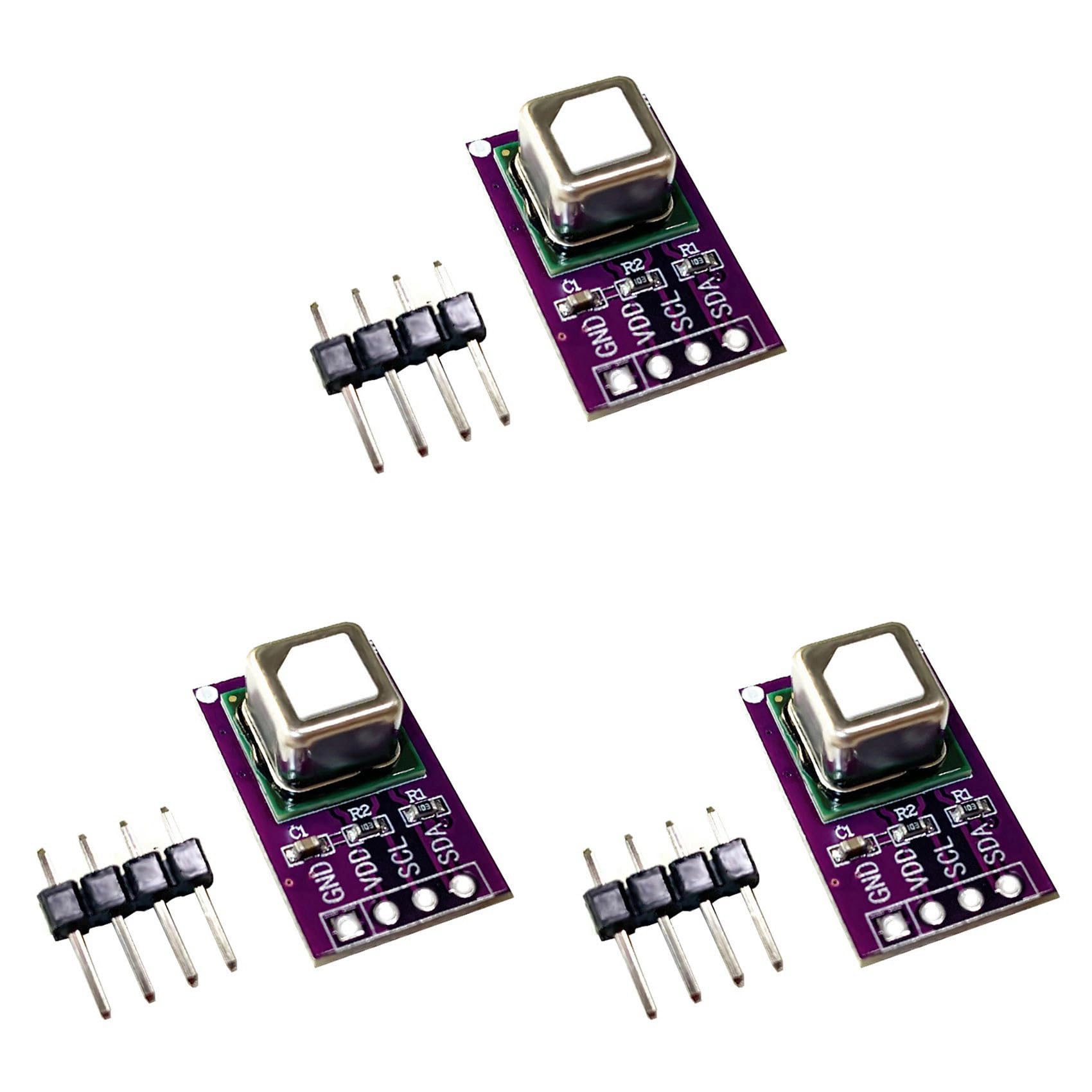 Jnchdghwa 3X SCD40 Gas Sensor Module Detects CO2 Carbon Dioxide Temperature and Humidity 2 in 1 Sensor