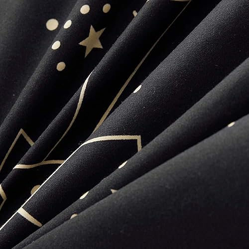 Vista 34 de ZHH E-COMMERCE Juego de funda de edredón individual para niños, funda de edredón de constelación de 3 piezas (1 funda + 2 fundas de almohada), Blue