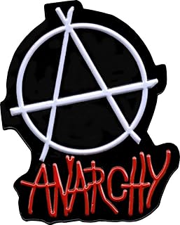 Anarchy Symbol Enamel Pin – Red and Black Circle-A Punk Rock Metal Lapel Pin for Jackets, Backpacks, Vests, Goth Alt Fashion
