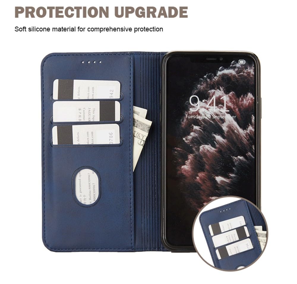Generic Étui compatible avec Oppo A80 5G (Couleur : Noir) Étui magnétique Portefeuille Housse à rabat