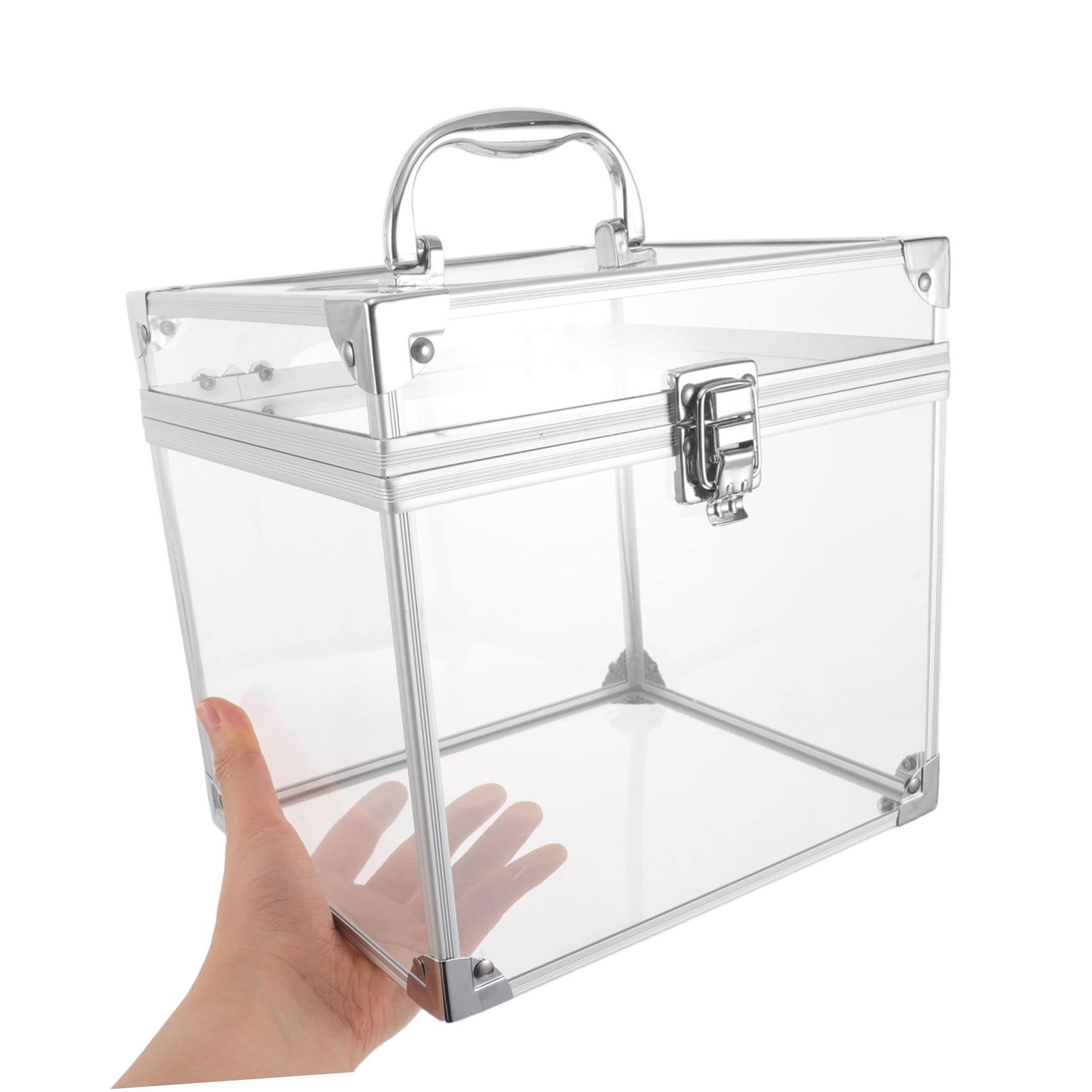 Alasum Scatola Porta Album in Acrilico Trasparente per Vinili e CD Organizer Compatto per Desktop Contenitore Portatile per Dischi con Ampio Spazio e Design Elegante