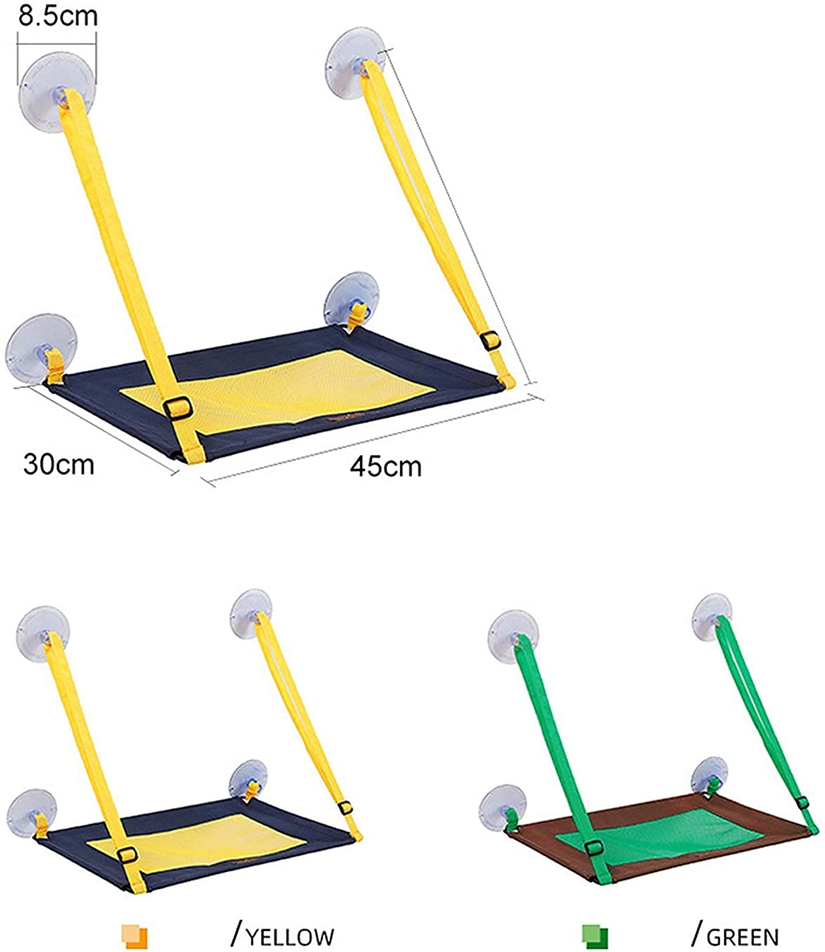 Hamaca para Gato Hamaca Ventana de Gato Ventana Perch Bed Asiento Hamaca para gatos Cama Hamaca colgante para gatos montada en la ventana con 4 ventosas de alta resistencia Sostiene hasta 44 libras, c