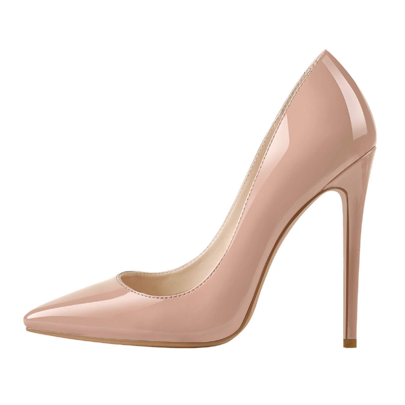 Richealnana Women's Classic Pumps Pointed Toe Sexy High Heels - 7 - Nudepink