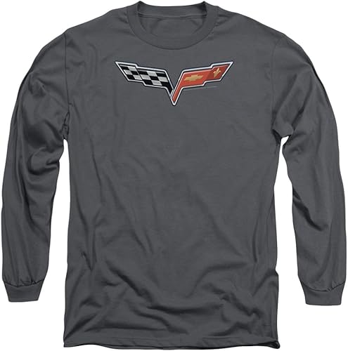 Miniatura 2 de Chevrolet Automobiles Chevy Modern Corvette Emblem Camiseta de manga larga para adulto