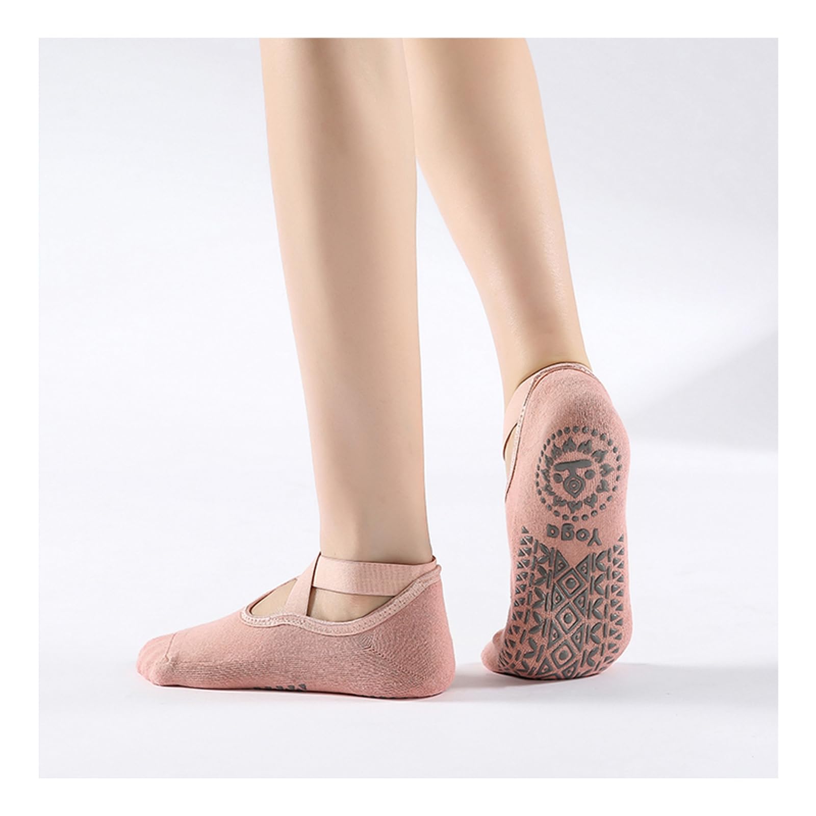 svlftecon Women Yoga Pilates Socks with Grips Non Slip Cotton for All Seasons Invisible Series 21