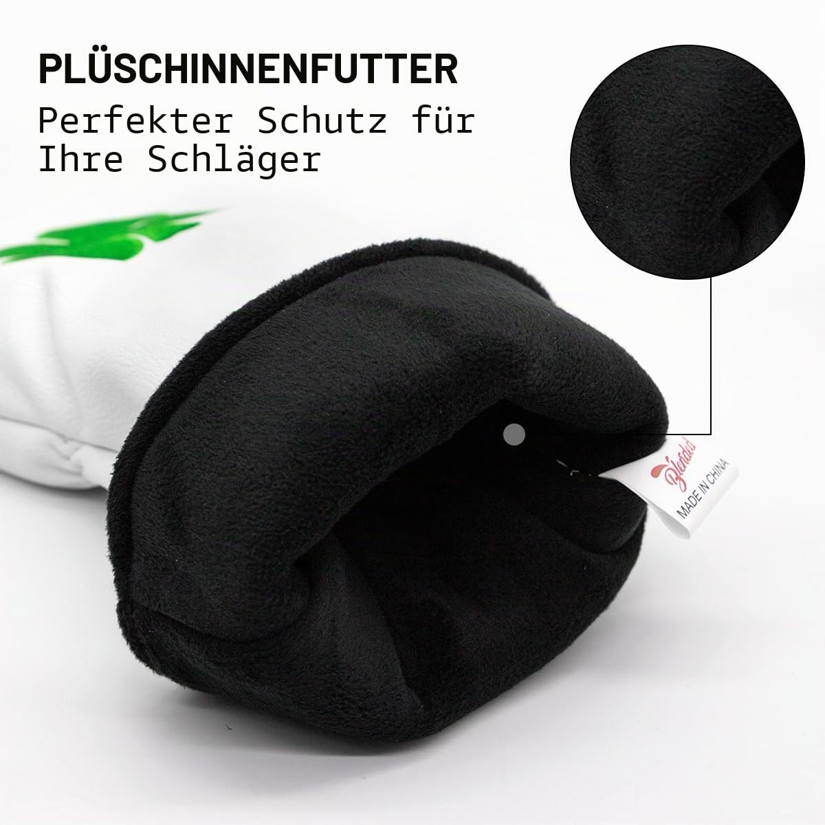Montela Golf Club Covers Lucky Clover Golf Driver Covers Fairway Wood Head Cover Hybrid Headcover Leather 3 Wood Headcovers Golf Head Covers for Scotty Cameron Taylormade Titleist Odyssey