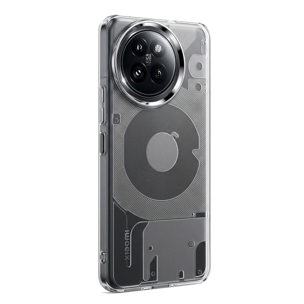 NIUKIN Transparent Slim-Fit Soft Back Case for Xiaomi 14 Civi 5G | Metallic Camera Ring | 360 Degree Protection | Silicon Shockproof Cover-image-9