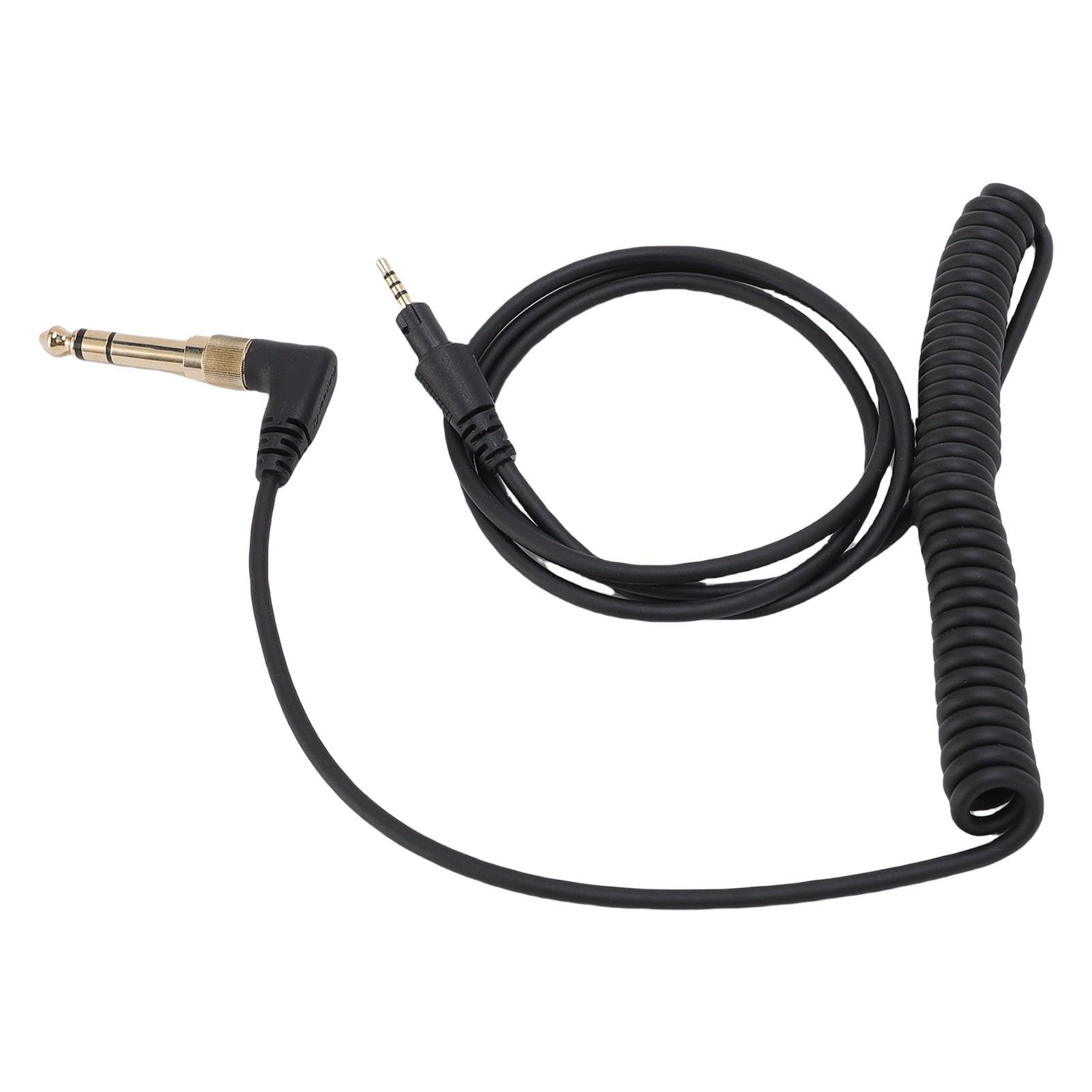 Cavo Audio Arrotolato per Pioneer DJ HDJ-CUE1 HDJ-CUE1BT HDJ-X5 HDJ-X7 HDJ-S7 Cuffie, Cavo di Estensione Angolo Retto a 90 Gradi, con Adattatore da 6,35 Mm