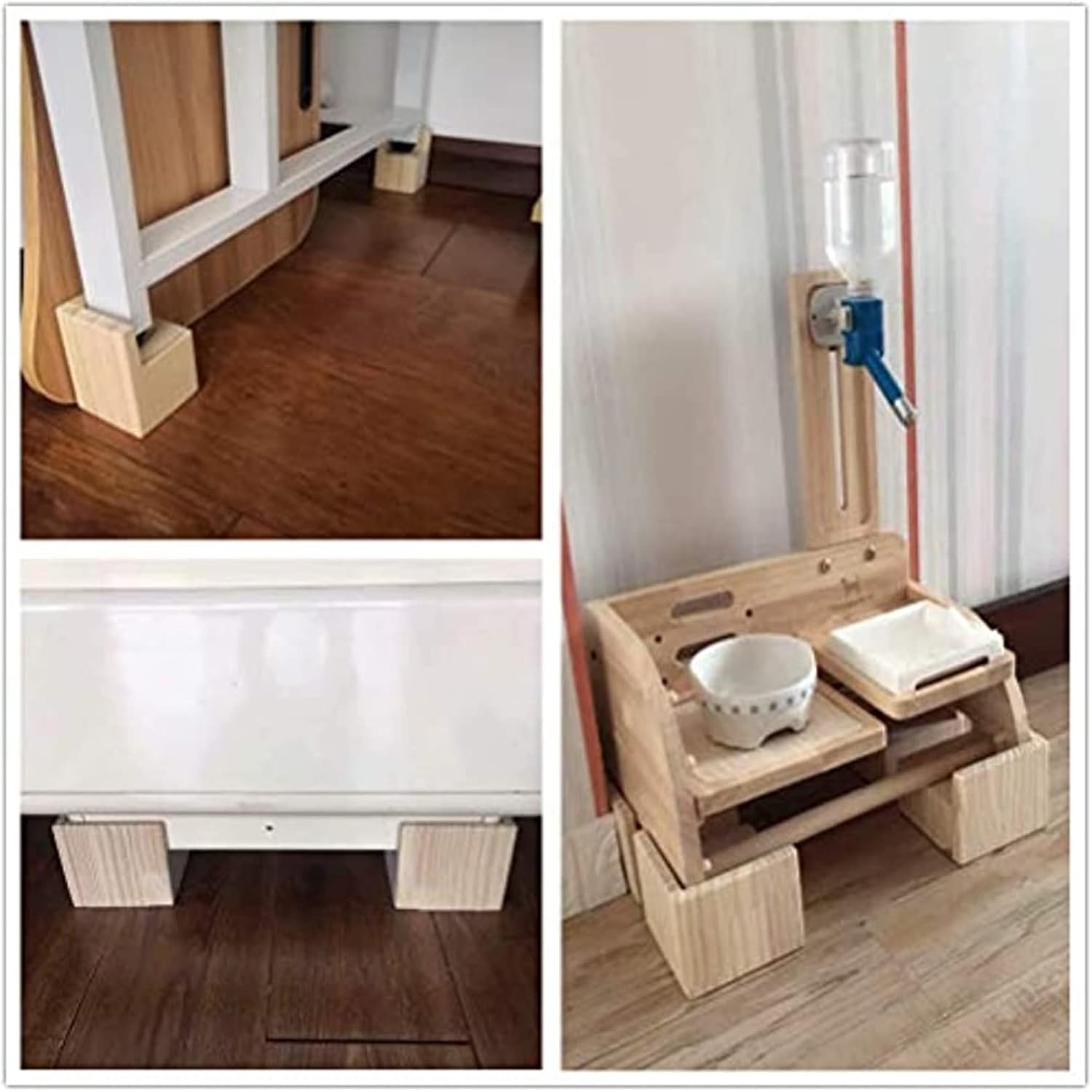 木製家具足 家具リフター L 型継ぎ足 ベッドデスクテーブル用 高さ調整 防湿耐用