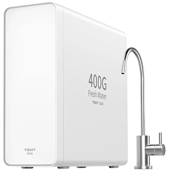 TOKIT U1 SE Under Sink Water Filtration System, Reverse Osmosis Water Filter Under Sink with Faucet, NSF/ANSI 58, Tankless, 400 GPD 21 Pure to Drain, Reduces TDS