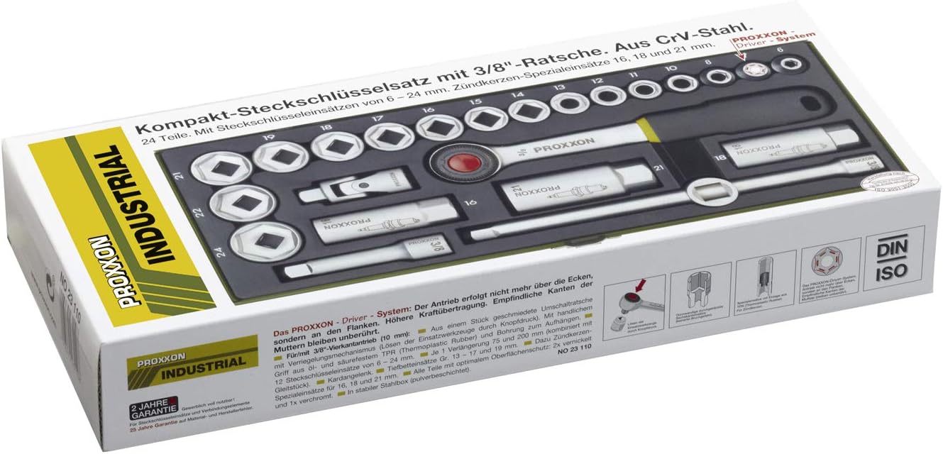 Exсluѕіvе Dіѕсоunt 70% Prісе Proxxon 23110 Socket Set, Multi-Colour, 3/8-Inch, Set of 24 Pieces