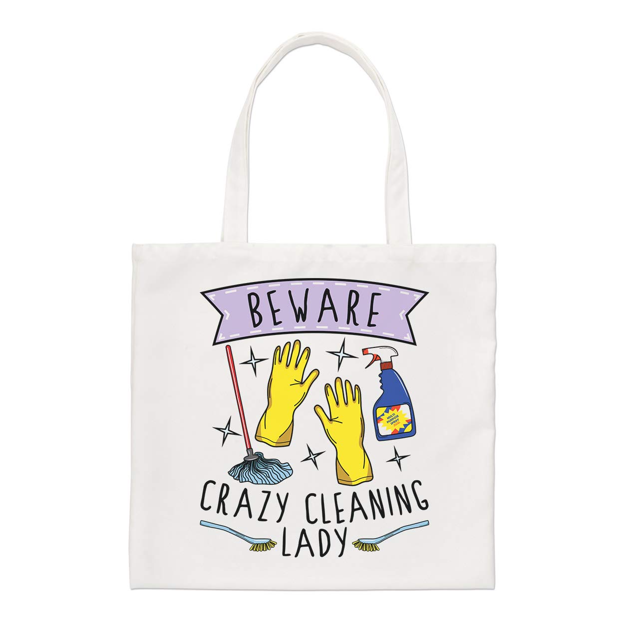Beware Crazy Cleaning Lady Regular Tote Bag