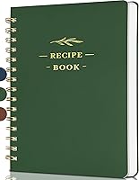 Buluer Perfect Blank Recipe Book: Hardcover Notebook for 144 Custom Recipes, Olive Green Personal Cookbook Journal