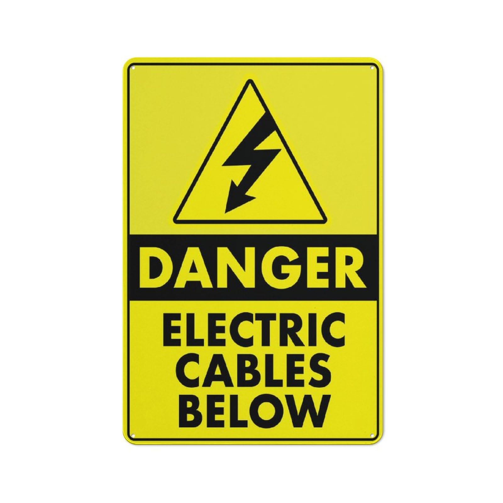 Danger Electric Cables Below Sign 8"X12" Rust Free Aluminum Signs Outdoor, Metal Tin Sign For Home, Business, Yard