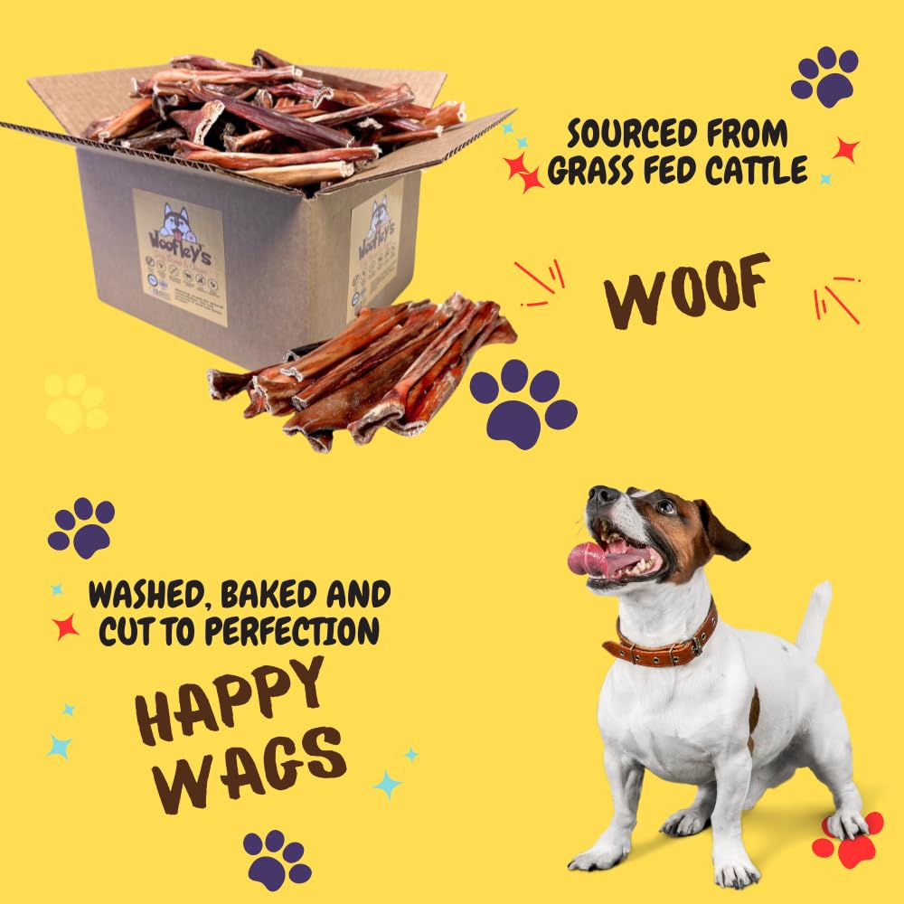 Woofley's - Esophagus Stick (100 Count)- Gullet Sticks for Dogs - Safe Jerky Dog Chews -Easily Digestible Dog Jerky Bully Sticks