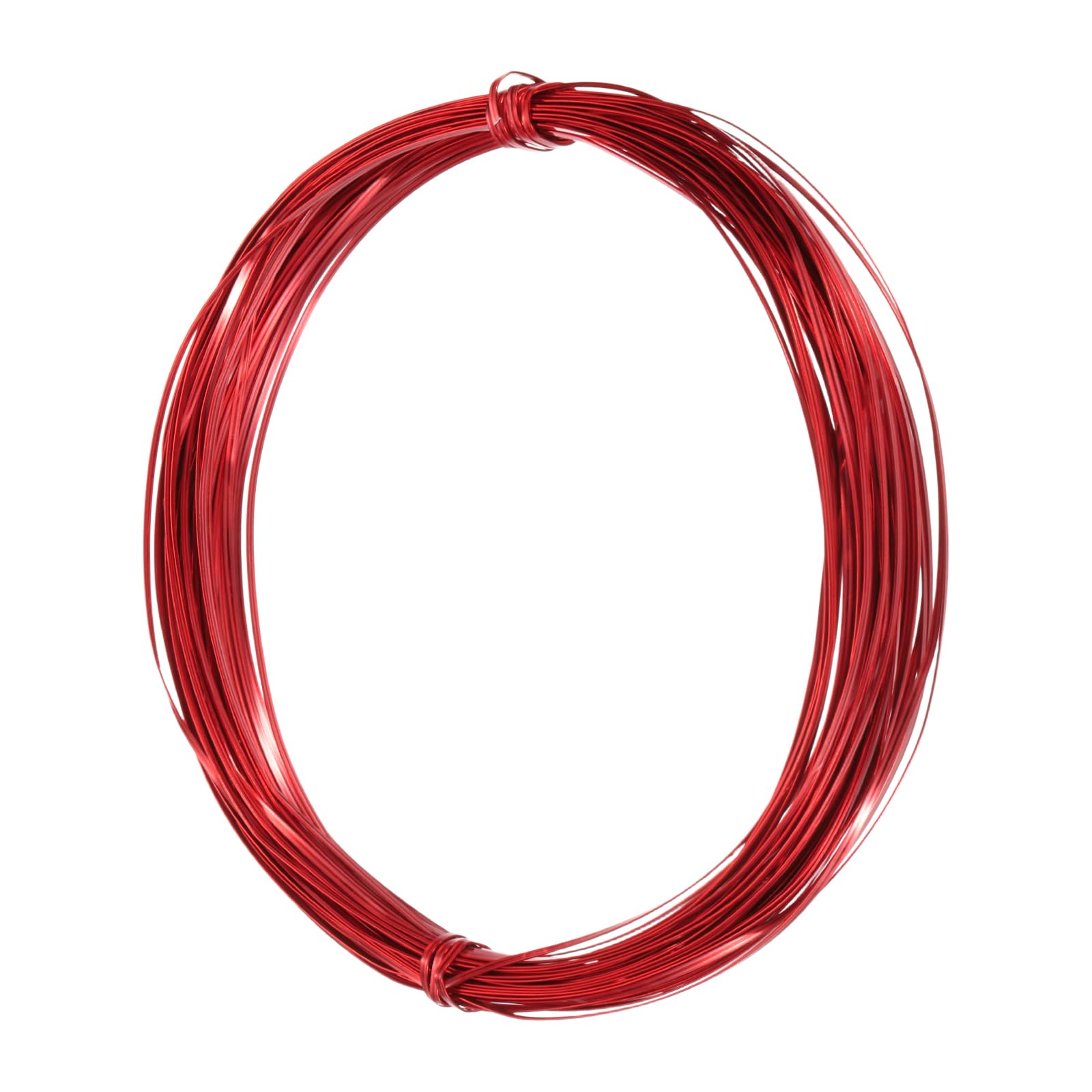 uxcell 1mm Aluminum Craft Flat Wire,66Ft 0.3mm Thickness Bendable Metal Floral Jewelry Beading Armature Wire for Sculpting Armature DIY Jewelry Making, Red