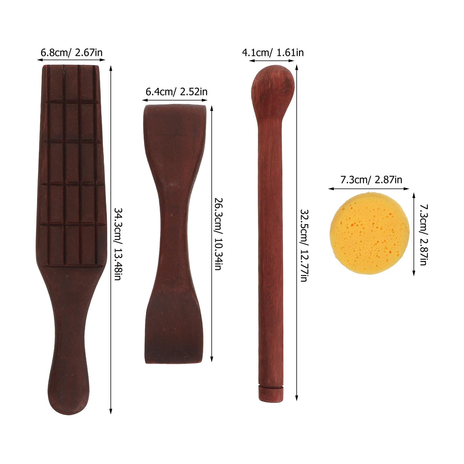 HANABASS 6 Piezas Juego de Herramientas de Cerámica para Modelado de Arcilla Diseño de Madera y Cortador de Alambre para Esculpir en Manualidades de Cerámica