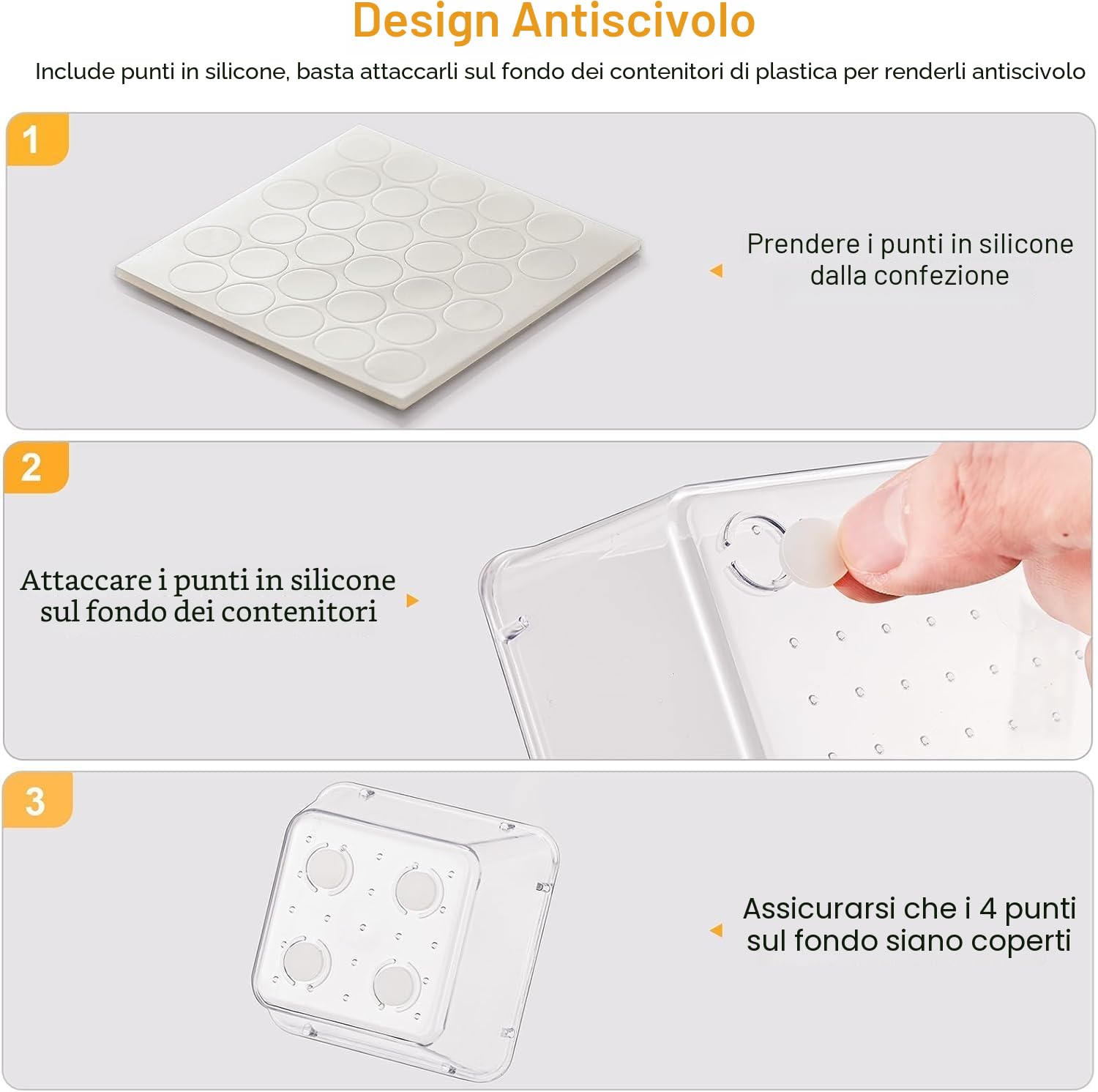 Collazoey 30 Organizer per cassetti trasparente con scatola,4 dimensioni Organizzatore per toeletta, organizer trasparente antiscivolo per trucchi per bagno, cosmetici, toeletta, cucina, ufficio