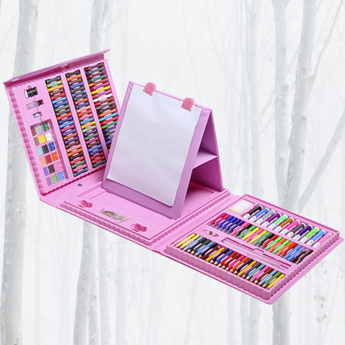 POPETPOP 208 Pezzi Set di Penne Gel Acquerello Rosa per Disegno Fluido Inchiostro Scorrevole, Plastico Resistente, per Crafting e Biglietti Fatti a Mano