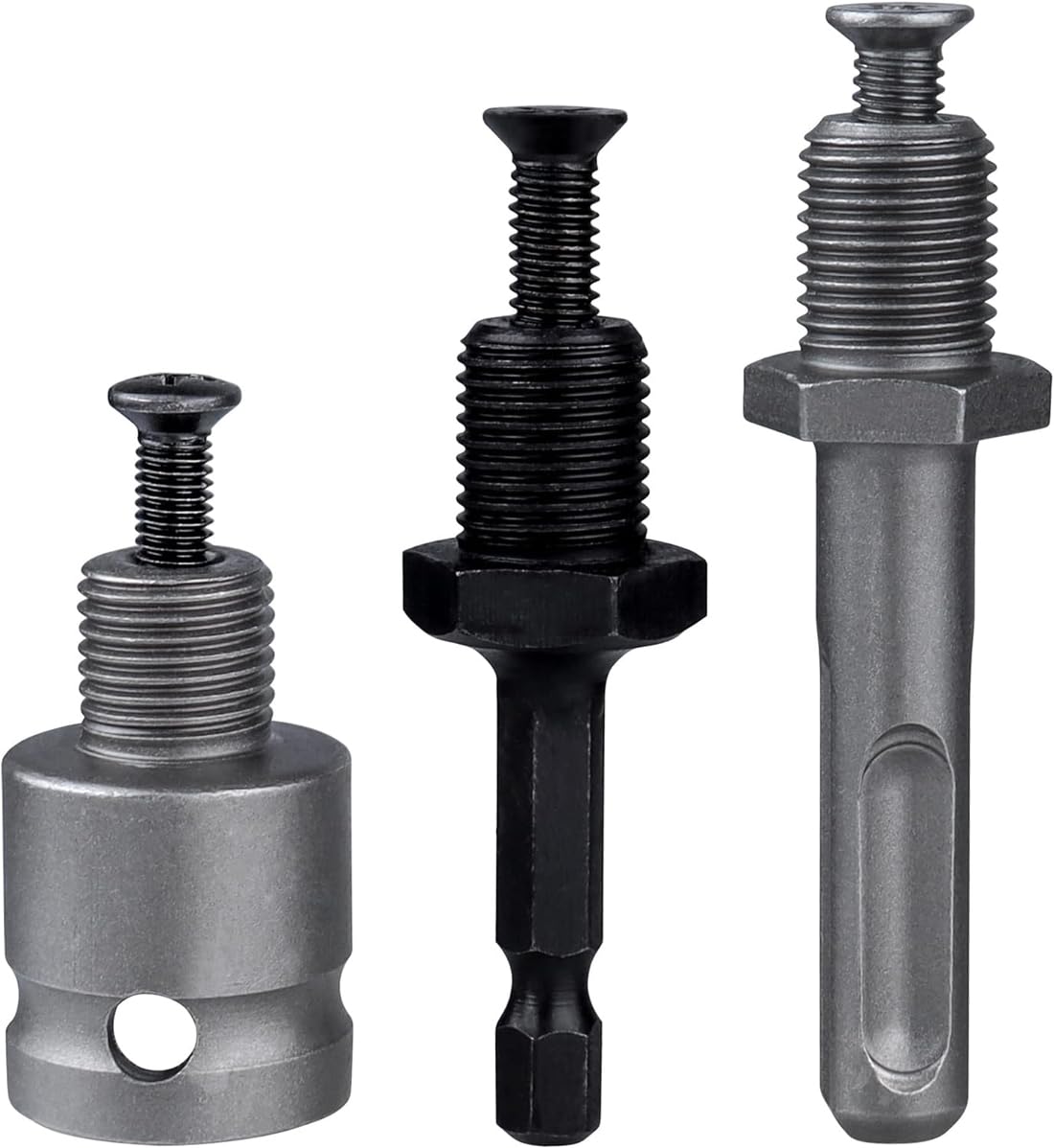 Uptodateproducts 3Pcs 1/2-20 UNF Mount Thread Drill Chuck Shank Adapter Set, SDS-Plus Shank for Rotary Hammer Drill | 1/4" Hex Shank for Impact Driver | 1/2" Drive Female Adapter for Air Impact Wrench (B0D9K1FT3L) Amazon Price History, Amazon Price Tracker
