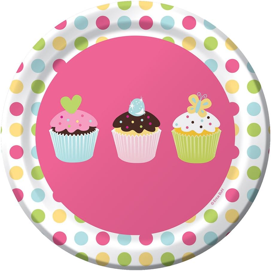 Creative Converting Sweet Treats Dessert Paper Plates (8 Count), 7”