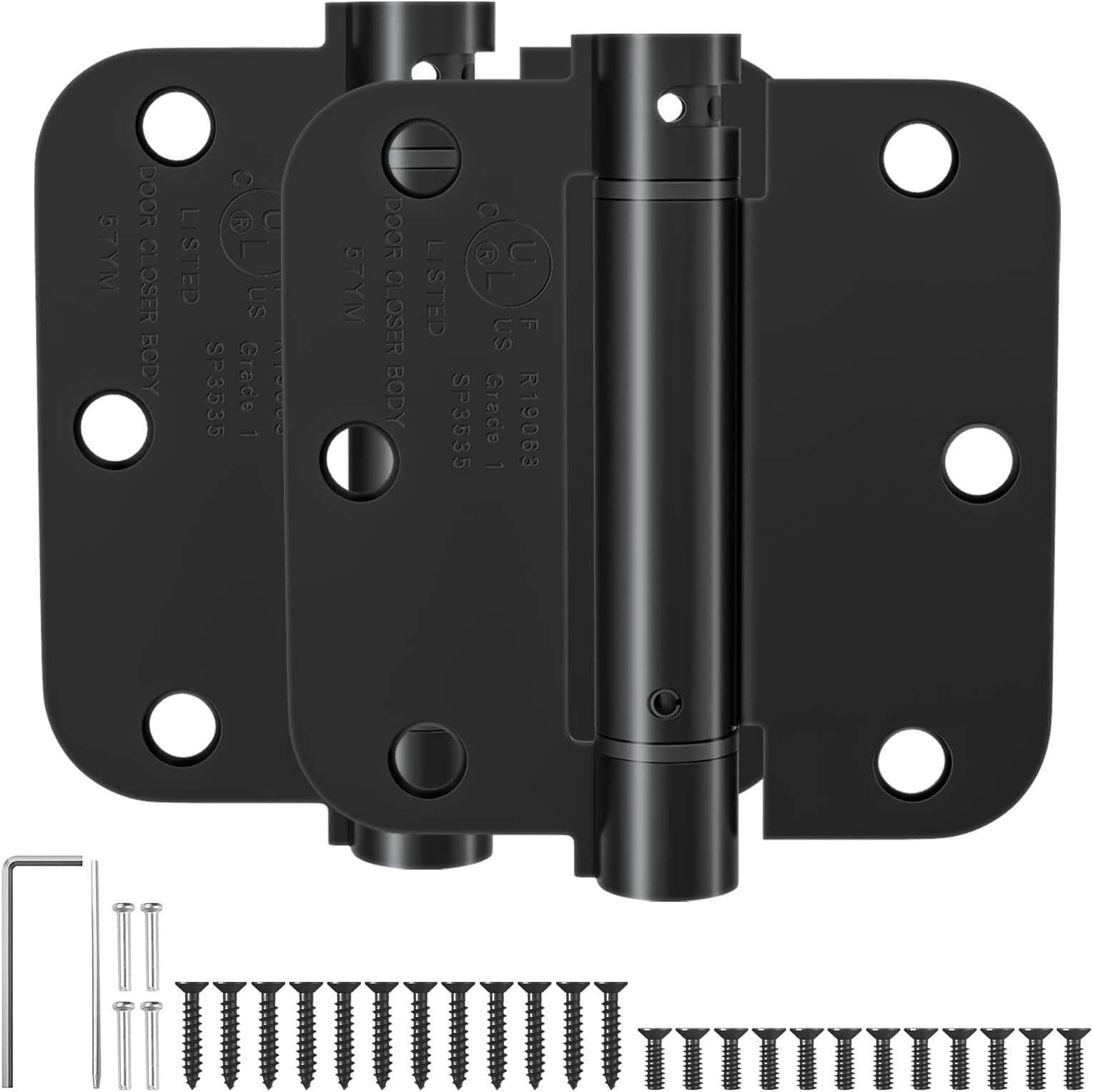 Self Closing Door Hinge 4 inch Matte Black Auto Close Hinge