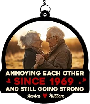 Annoying Each Others Since and Still Going Strong Couple Suncatcher Ornament, Custom Photo Annoying Each Other - Personalized Custom Suncatcher, You & Me We Got This Anniversary Couples Gift