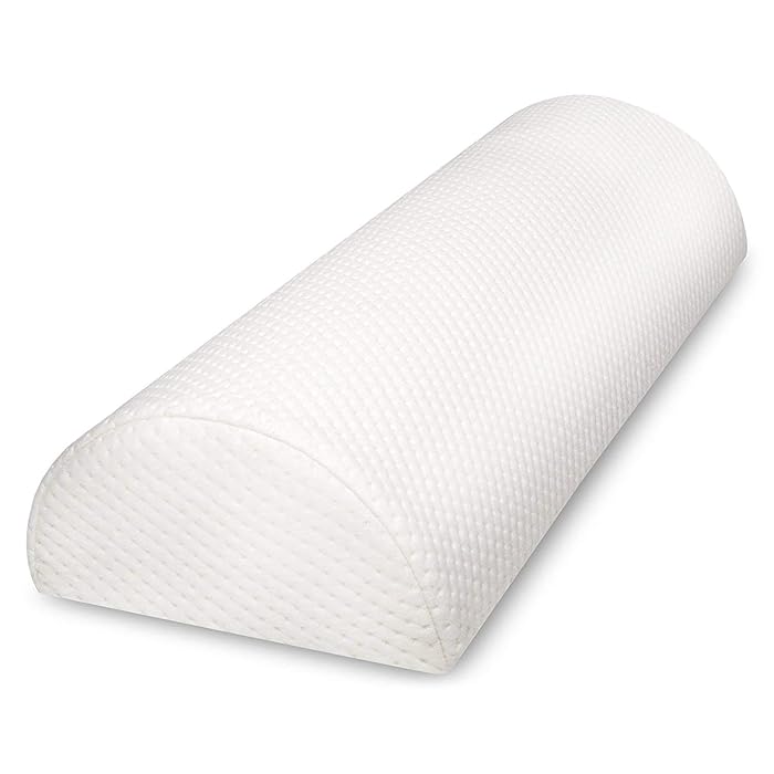 Buy Back Pain Relief Bolster Pillow Half Moon Knee Pillow for Side, Back, Stomach Sleepers