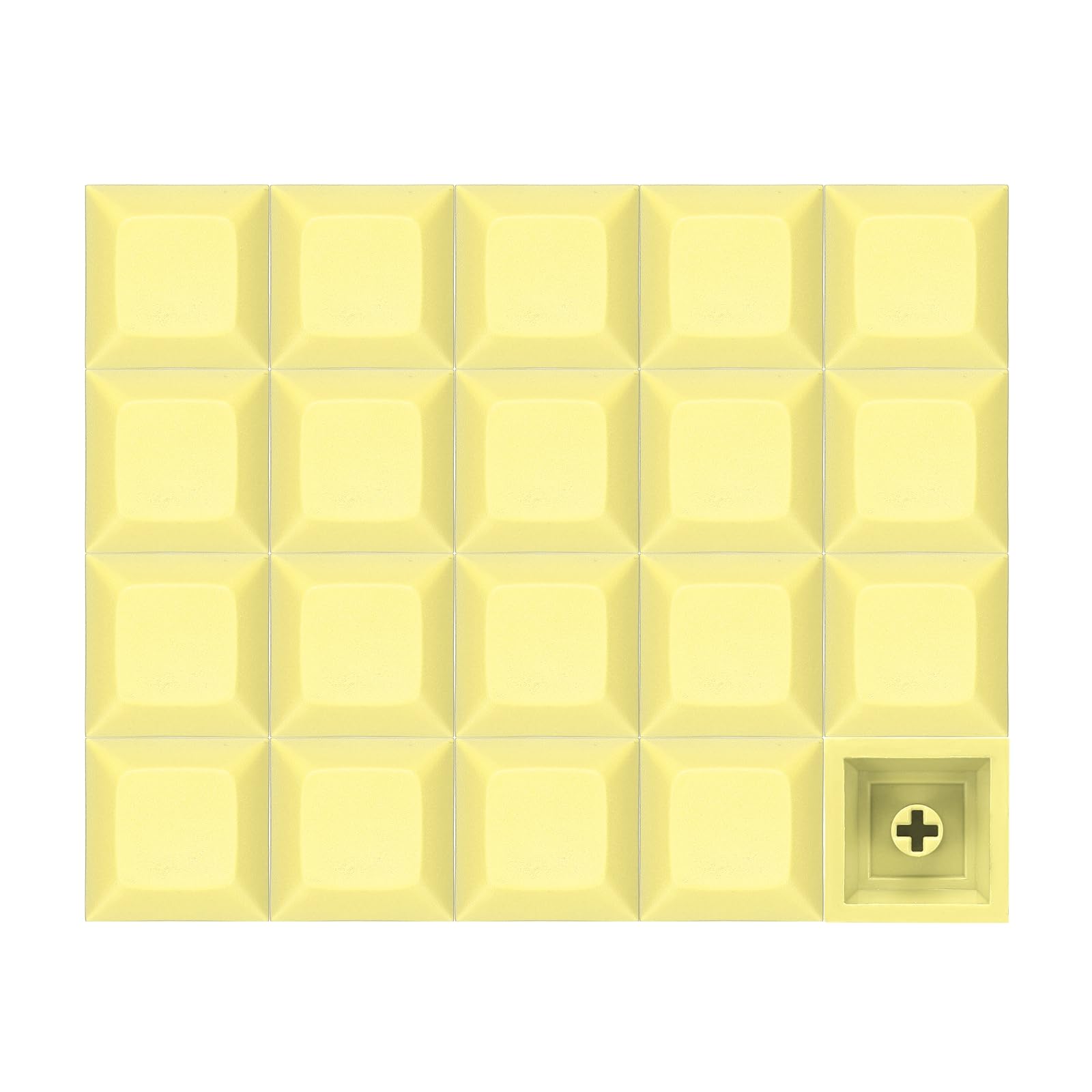 Photo 1 of Nexarelle PBT DSA Keycaps Light Yellow 20Pcs