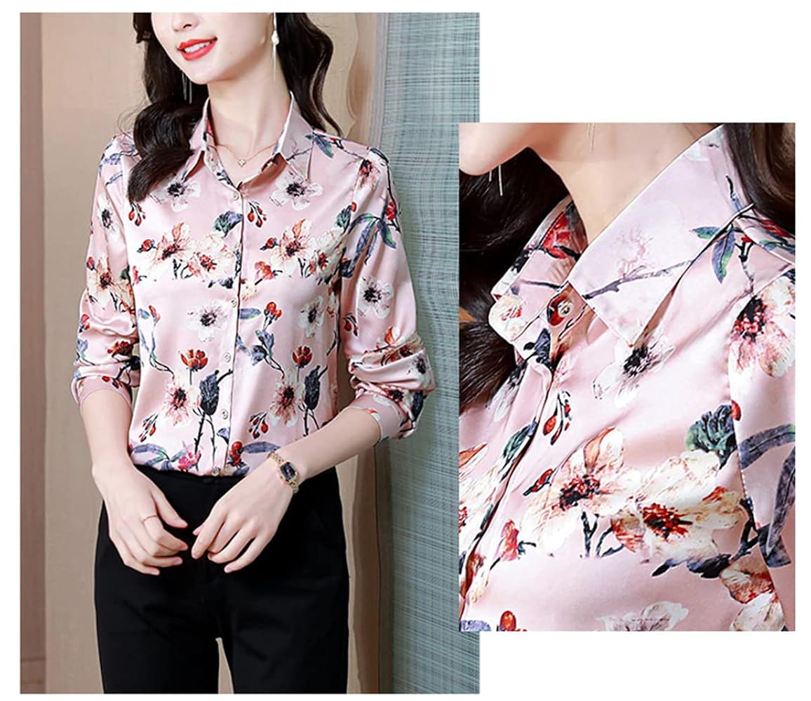 トップス vintage moon pattern satin shirt blouse vintage moon pattern satin shirt blouse